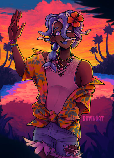 Coloured sketch + Detailed Shading